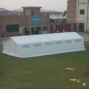 Tente à armature multi-usages conforme aux normes ICRC IFRC pour toutes les conditions météorologiques HSHETENTH82, abri d'hôpital de campagne d'urgence - Product Image 1