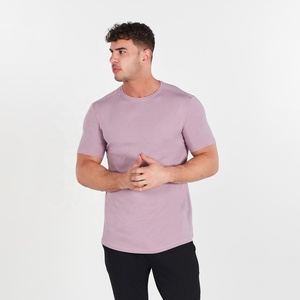 Camisetas de Verano 2026 Estilo Hip Hop para Hombre, Estampado Personalizado con Dobladillo Curvo y Línea Extra Larga, Corte Holgado, Manga Corta - Product Image 1