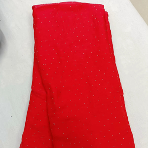 Tela de Seda Fendy con Trabajo de Diamantes, 65 GSM, 44 Pulgadas de Ancho, Material de Bordado de Diamantes de Lujo para Trajes de Boutique y Ropa Étnica - Product Image 1