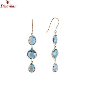 Boucles d'oreilles pendantes élégantes pour femmes, en argent sterling 925 rhodié, avec pierre de lune arc-en-ciel naturelle, cadeau d'anniversaire ou de fête - Product Image 6