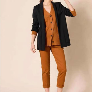 Perfectionists Women's Casual Thick Knitted Cardigan Winter V-neck Full Sleeves <b>Covered</b> <b>Buttons</b> Embroidery Candy Color Solid - Product Image 3