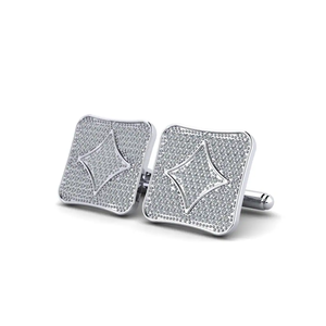 Boutons de manchette carrés en cristal pour hommes, micro-pavés de strass, bijoux formels - Product Image 2