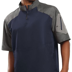 Wholesale Best Quality <b>Pullover</b> Cage Jacket Weather-Resistant Quarter Zip Athletic Wear with Sleeve Pocket - Product Image 3