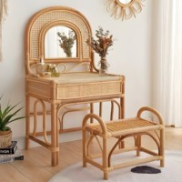 Table de maquillage en rotin bon marché pour chambre d'enfant meilleur choix coiffeuses pour enfants