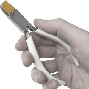 Pince à boucler les anneaux en V, outil de pliage de bagues, mâchoires en laiton pour ajustement de boucles de pendentifs, 5,5 pouces, Zetomed Pro - Product Image 2