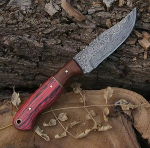 Couteau de survie et de chasse multi-usage en acier Damas à lame fixe, qualité supérieure, vente en gros, personnalisable OEM/ODM - Product Image 4