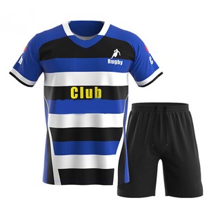 Camiseta de Rugby a Rayas Blancas y Negras para Hombre, Manga Corta, Cuello en V, Poliéster que Absorbe la Humedad, Ropa Deportiva, Corte Regular - Product Image 2