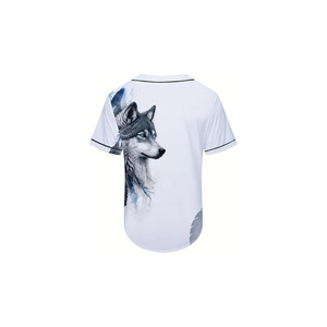 เสื้อเบสบอลผู้ชาย เสื้อยืดคอวี สไตล์วินเทจ แบบกระดุม แขนสั้น ระบายอากาศ แห้งเร็ว ผลิตจากโพลีเอสเตอร์/คอตตอน ทนความร้อน - Product Image 2