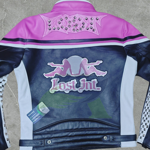 Chaqueta de cuero unisex negra con tachuelas, estilo motero, para carreras, con remaches, estilo rock, con capucha, cierre de cremallera, para invierno - Product Image 4