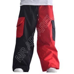Pantalones de Nieve Impermeables de Dos Tonos con Cintura Ajustable con Cordón, Bolsillos con Cremallera, Parte Inferior Ajustada, Forro Cálido y Ventilaciones - Product Image 1