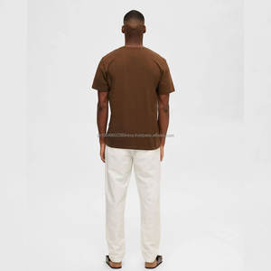 Camiseta de Manga Corta para Hombre, Nueva Colección de Verano, el Mejor Diseño, 100% Algodón, Cuello Redondo, Impresión Digital de Alta Calidad, Patrón Liso, Tejido de Punto - Product Image 6