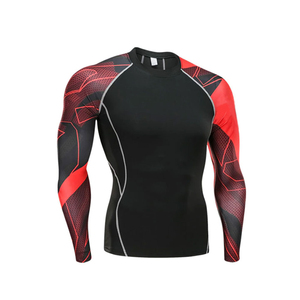 Haut de sport à manches longues personnalisé pour homme, en polyester, pour la musculation, les arts martiaux, la protection contre les éruptions cutanées - Product Image 2