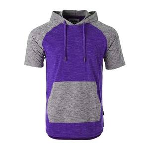 Vente Flash : Sweat à Capuche Décontracté Brodé pour Homme, Coupe Droite, Manches Courtes, en Polaire, Polyester/Coton, Motif Uni, Respirant, Automne - Product Image 5