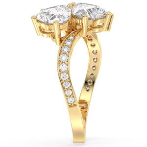 Bagues de fiançailles REYES personnalisées en argent sterling 925, serties d'un moissanite taille brillant de 2,19 carats, bijoux fins pour femmes. - Product Image 5