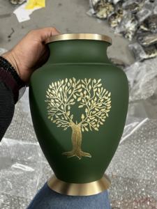 Premium Brass Hand Engraved Cremation Urns for Human Ashes Customized Brass Urn Handcrafted Brass Adult Ashes Urns Wholesale - Product Image 5