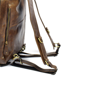 กระเป๋าเป้หนังแท้โลโก้สั่งทำ น้ำหนักเบา ปิดด้วยซิป สินค้าขายดี กระเป๋าเป้หนังแท้สำหรับขาย - Product Image 5