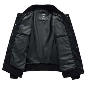 Chaqueta Bomber Táctica Techwear para Hombre, Estilo Urbano Cyberpunk con Parches y Mangas de Cuero, Chaqueta Varsity Hip Hop Cortavientos - Product Image 3
