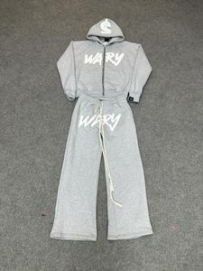 Conjunto de Chándal con Capucha, Camuflaje Blanco, Cierre Completo, Corte Holgado, Unisex, Adulto, Pantalones Deportivos Casuales de Otoño con Logotipo Personalizado - Product Image 3
