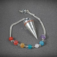Suministros de bruja perfecta, superventas, Péndulo de adivinación con forma de gota de agua de latón plateado para decoración del hogar