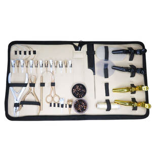 High Quality Black Peach Color Solid Tools Hair Extension <b>Plier</b> <b>Set</b> Micro Link Bead Tool Kit Beading Tool for Hair Extensions - Product Image 3
