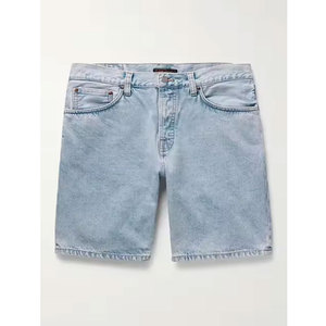 Shorts en jean délavé personnalisé pour homme, style streetwear hip-hop, nouvelle mode, denim épais délavé à l'acide pour homme - Product Image 6