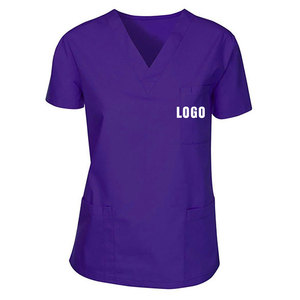 High Quality Women Hospital <b>Scrubs</b> Uniforms <b>Set</b> Customized Size Half Sleeve Medical Cotton Polyester Spandex Women <b>Scrub</b> <b>Sets</b> - Product Image 4