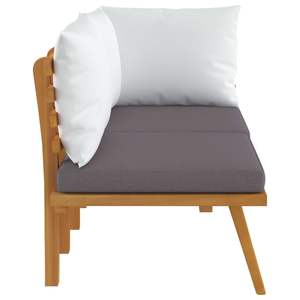 Ensemble de salon de jardin gris foncé et blanc - Product Image 4