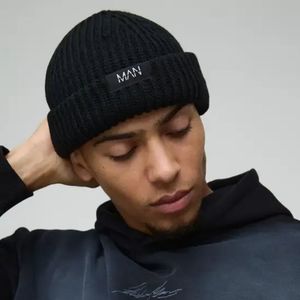 Gorros de lana y cachemira elegantes 2026, gorros de invierno tejidos con parche de logotipo personalizado - Product Image 4
