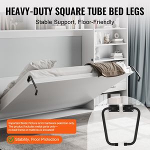 Kit de Cama Plegable de Lujo de Tamaño Completo con Herrajes Mecánicos de Alta Resistencia y Soporte Neumático para Estructura de Cama Abatible - Product Image 6