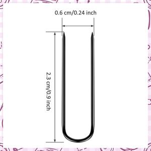 200 épingles en U en acier inoxydable pour la couture, le patchwork, la broderie et la création de bijoux DIY - Product Image 2
