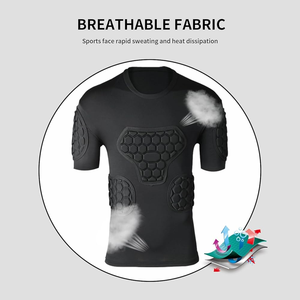 Ensemble de protection pour gardien de but avec maillots et pantalons de compression rembourrés EVA pour le rugby, le lacrosse et le football. - Product Image 4