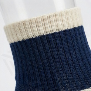 <b>Crew</b> <b>Socks</b> Navy Blue With White Trim Breathable Knitted For Running Adults Spring Season Standard Thickness - Product Image 4