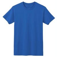 T-shirt à manches courtes bleu uni pour homme, 100% coton, coupe classique, couleur unie, t-shirt décontracté de haute qualité, séchage rapide