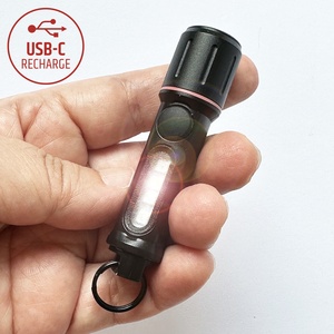 Mini lampe torche rechargeable USB C de 400 lumens, torche de poche magnétique pour le camping en plein air, logo personnalisé et certifiée CE - Product Image 2