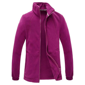 Custom Women Polar Fleece Jacket Sky Blue Red Lime Green Magenta Yellow Pink <b>Stand</b> Collar Full Zip Up Warm Outdoor Coat - Product Image 6
