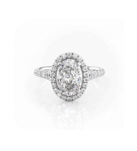 แหวนเพชรโมอิสซาไนต์ทรงรีคุณภาพพรีเมียม งานฝีมือประณีตสำหรับผู้หญิง ราคาดีที่สุด - Product Image 3