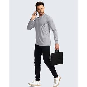 Camiseta de Manga Larga para Hombre al por Mayor, Cuello Redondo, Color Sólido, Directo de Fábrica, Ropa Básica - Product Image 3