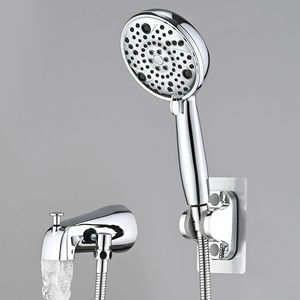 Set Doccia a Mano ad Alta Pressione con 8 Impostazioni, Tubo Flessibile e Deviatore per Vasca, Set Accessori Bagno - Product Image 1