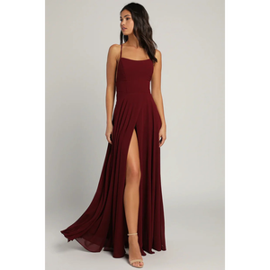 Vestido de noche verde esmeralda elegante para mujer, vestido largo de satén sin mangas con abertura, vestido de noche de satén. - Product Image 2