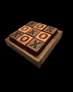 Wood Tic Tac Toe Cognitive Skill Building Strategic Thinking <b>Activity</b> Children Classroom Recreation Present - Product Image 3