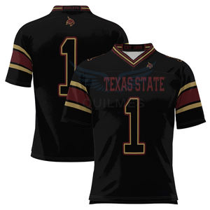 Camiseta Deportiva Personalizada al por Mayor de los Texas State Bobcats, Camiseta de Fútbol Sublimada para Equipos Universitarios, Transpirable, de Poliéster - Product Image 2