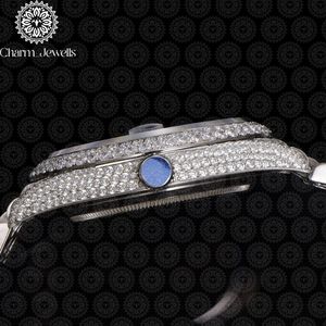 Reloj Charm_Jewells para Mujer, de Acero Inoxidable, con Bisel de Diamantes, Cristal de Zafiro, Luminoso, Analógico, de Lujo y Moda - Product Image 2