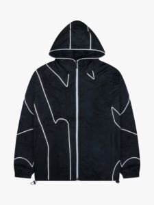 Custom Nylon Polyester <b>Reflective</b> Stripe Oversized Plain Casual Baggy Running Zipper Windbreaker Men Tracksuit Streetwear - Product Image 5