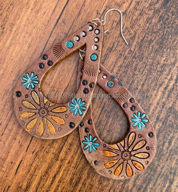 Brown With Turquoise Tooling