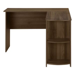 Contemporary Modern 48\"L Home Office Corner Computer <b>Desk</b> with Storage Shelves Brown Laminate Work Laptop - Product Image 6