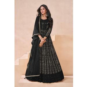 2024 dernière broderie lourde Anarkali costume Style pakistanais fête porter longue robe robe pour dames Dupatta vêtements indiens Style - Product Image 1