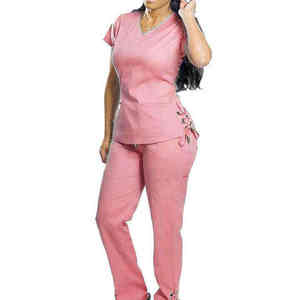 Ensemble de tenues médicales personnalisées pour femmes, coupe ajustée extensible, pour infirmières, médecins, chirurgiens, cliniques dentaires et personnel hospitalier - Product Image 5