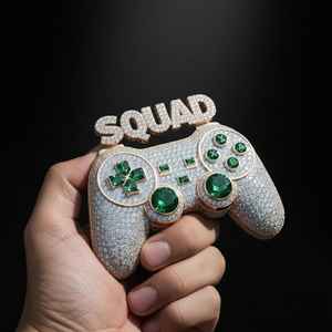 Custom Moissanite <b>Gaming</b> <b>Controller</b> Pendant Initial Remote <b>Controller</b> Hip Hop 925 Sterling Silver Fine Jewelry Pendants & Charms - Product Image 6