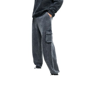 Straight Leg Acid Wash <b>Trouser</b> Street Style Casual Fashion Bottoms Manufacturer Wholesale Acid Wash <b>Trouser</b> - Product Image 1