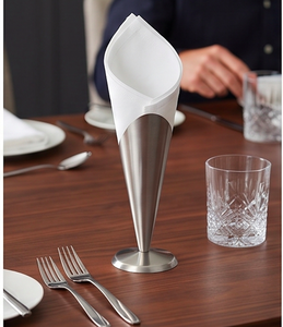 Porte-serviettes en métal de luxe avec un design conique élégant, parfait pour le rangement de papier de soie fait main et une utilisation sur table. - Product Image 6